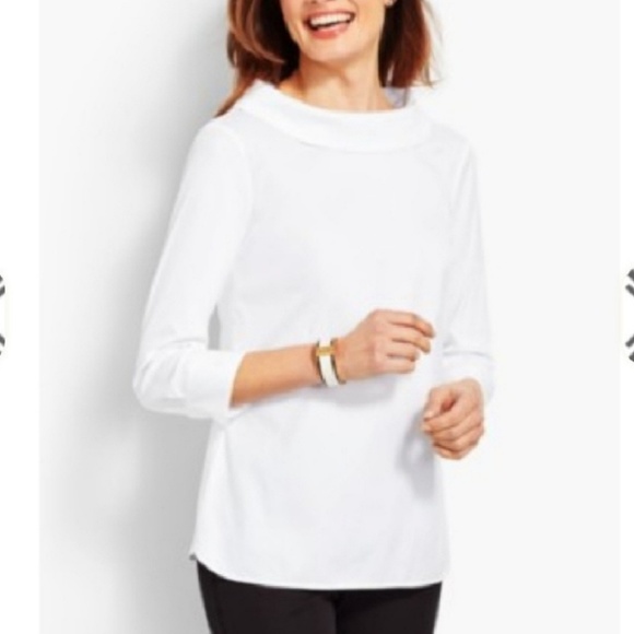 talbots white tops